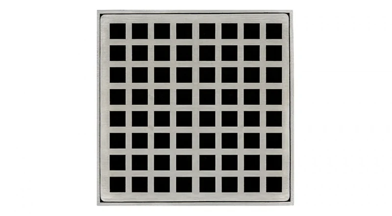 Infinity Drain - 5" x 5" Square Center Drain - QD 5 Squares Series Drain (Complete Kit)