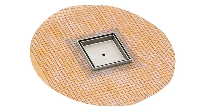 Infinity Drain - 5" x 5" Square Center Drain - TSR 5 Tile Series Drain w/ Schluter-KERDI (Complete Kit)