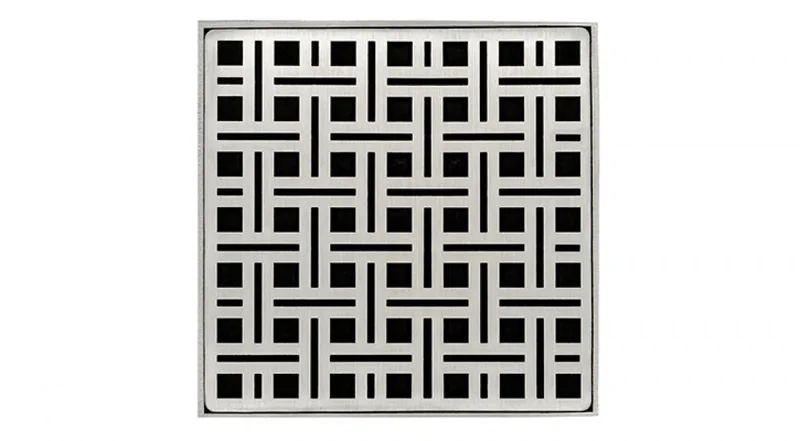 Infinity Drain - 5" x 5" Square Center Drain - VD 5 Weave Series Drain (Complete Kit)