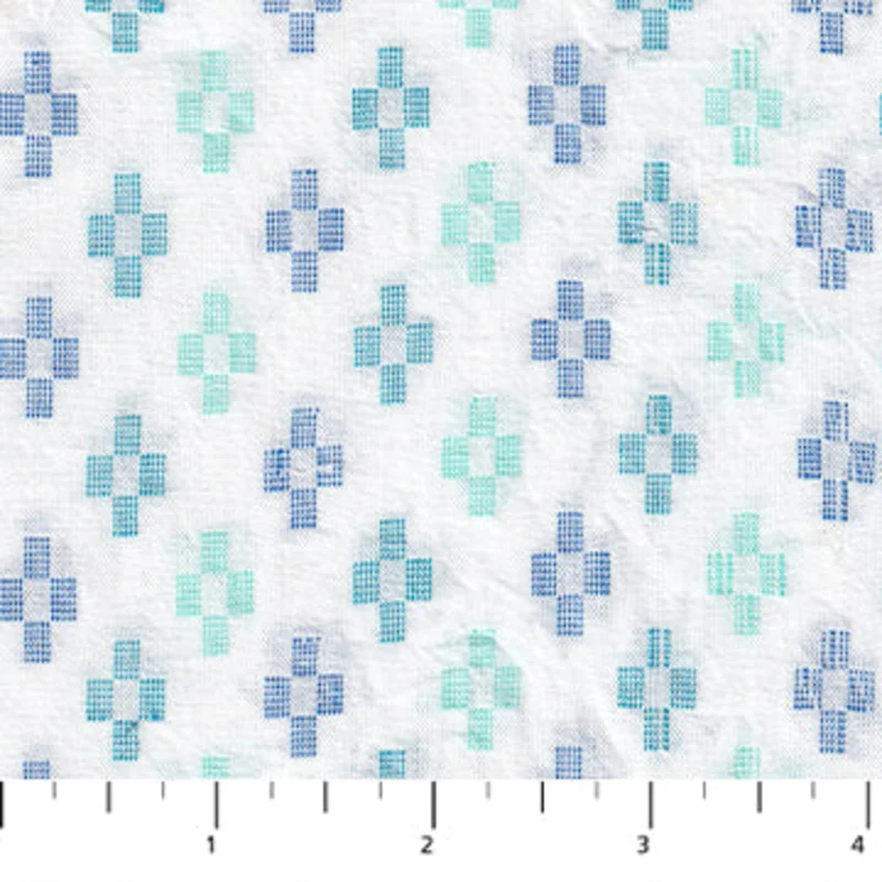 INTERVALS: Floral-Sea Glass (1/4 Yard)