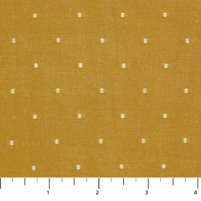 INTERVALS: Small Dots-Gold (1/4 Yard)