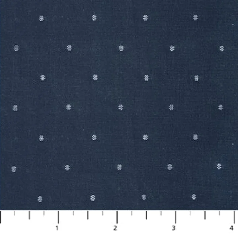 INTERVALS: Small Dots-Navy (1/4 Yard)