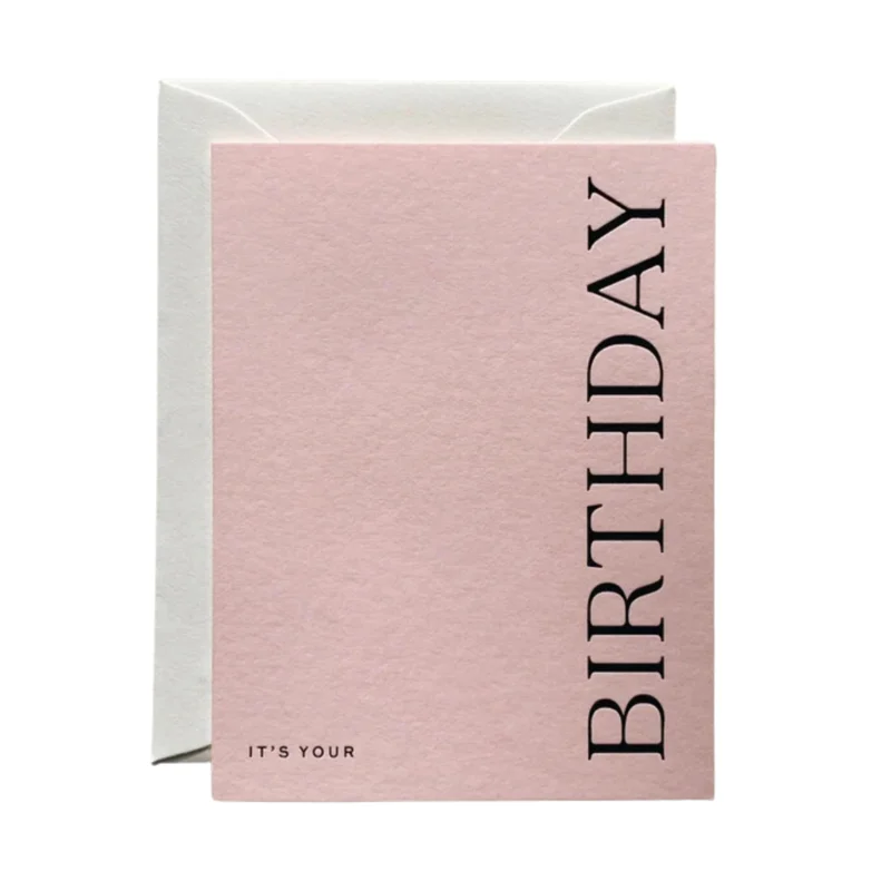 'It's Your Birthday' Greeting Card, Light Pink
