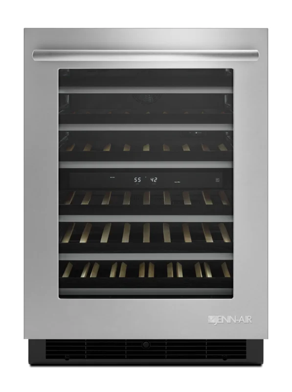 JennAir - 23.88 Inch 46 Wine Bottles Wine Fridge Refrigerator in Stainless - JUW24FLERS Stainless