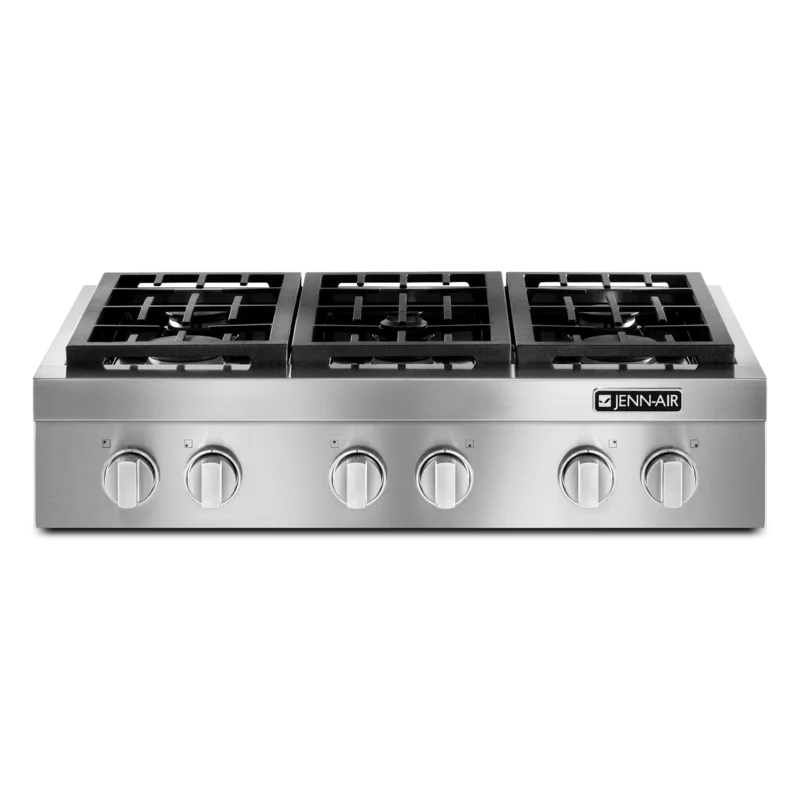 JennAir - 35.625 inch wide Gas Rangetop in Stainless - JGCP436WP Stainless