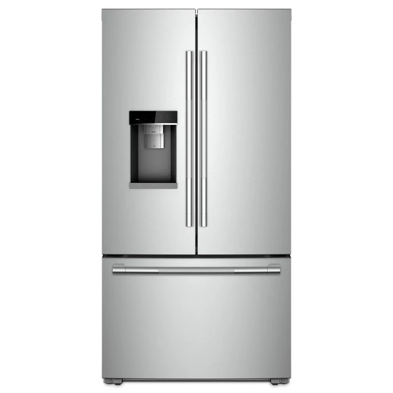 Jennair - 35.8 Inch 23.8 cu. ft French Door Refrigerator in Stainless - JFFCC72EHL Stainless