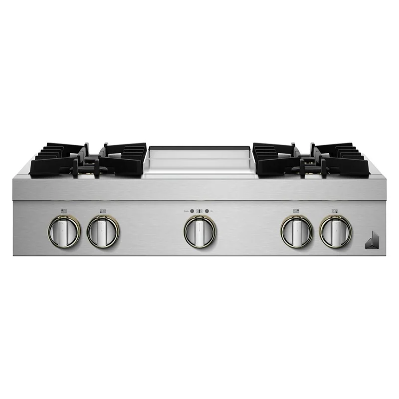 Jennair - 35.8 inch wide Gas Cooktop in Stainless - JGCP536HL Stainless