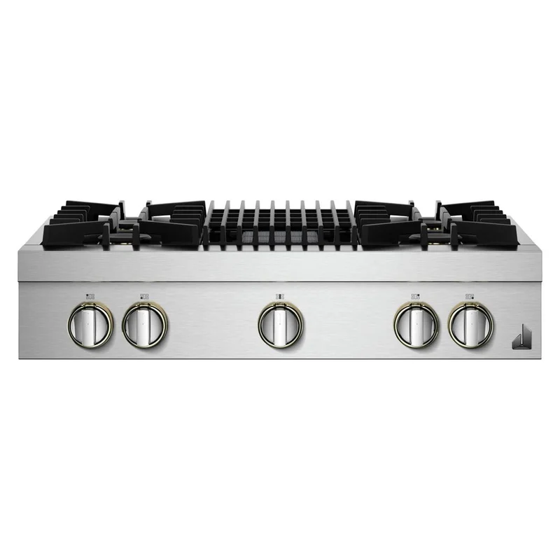 Jennair - 35.8 inch wide Gas Cooktop in Stainless - JGCP636HL Stainless