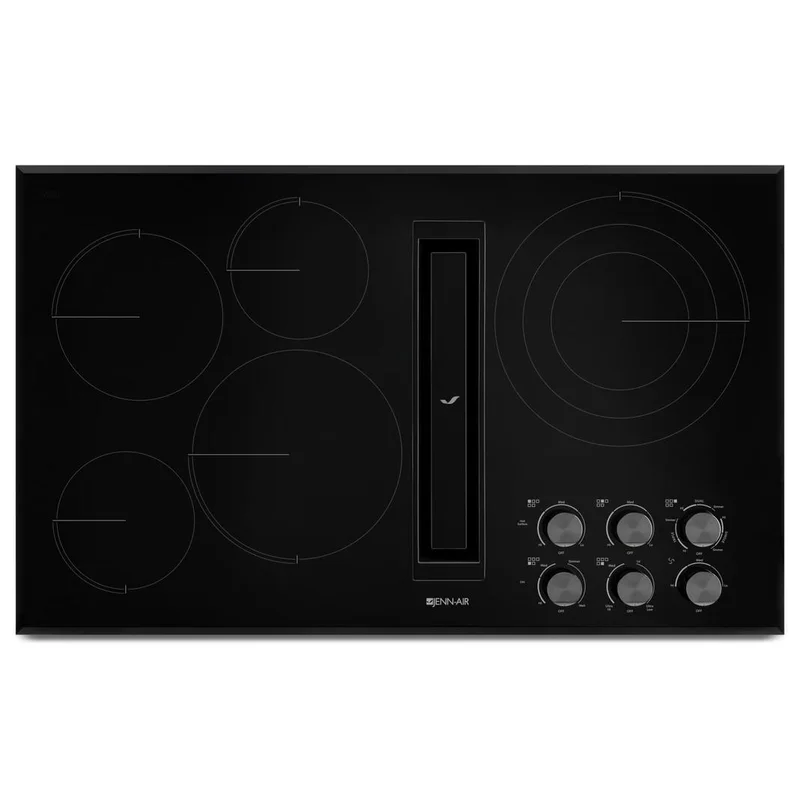 Jennair - 36.3 inch wide Downdraft Cooktop in Black - JED3536GB Black