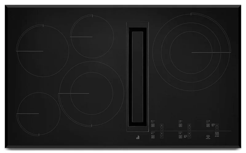 Jennair - 36.3 inch wide Downdraft Cooktop in Black - JED4536KB Black