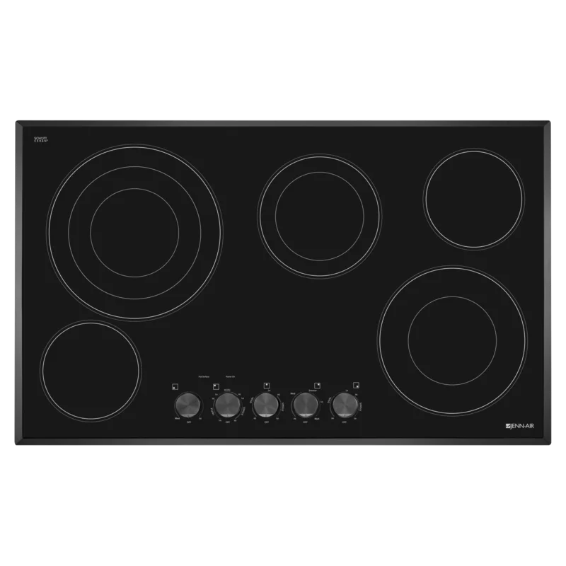 JennAir - 36.875 inch wide Electric Cooktop in Black - JEC3536BB Black