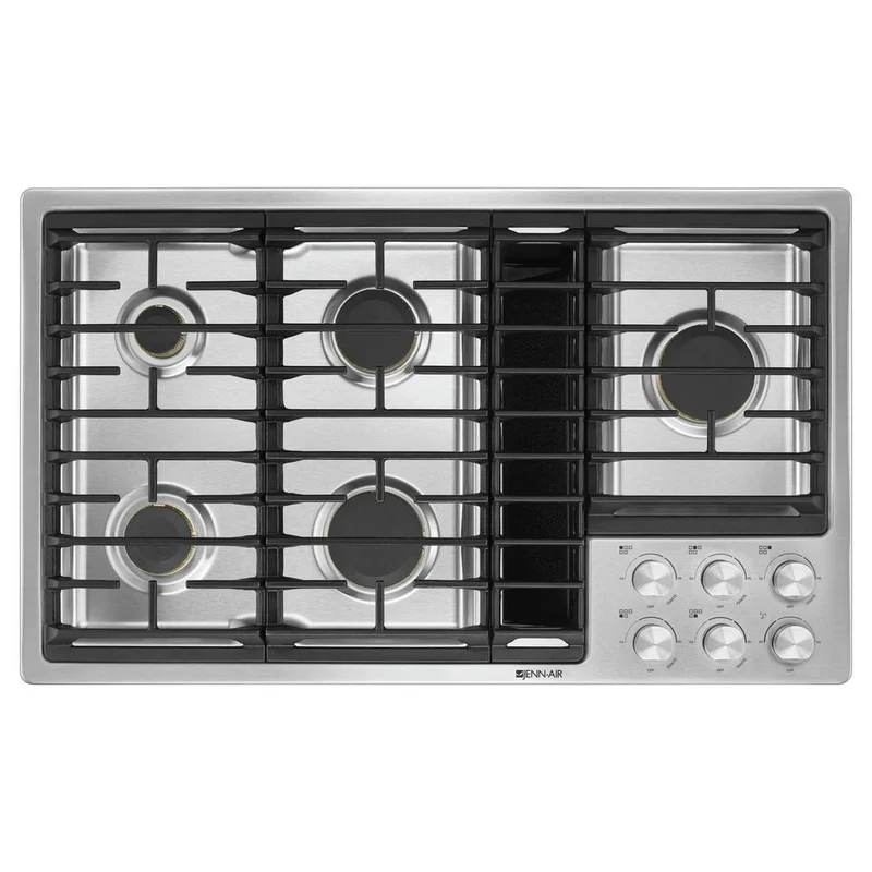 Jennair - 36 inch wide Downdraft Cooktop in Stainless - JGD3536GS Stainless