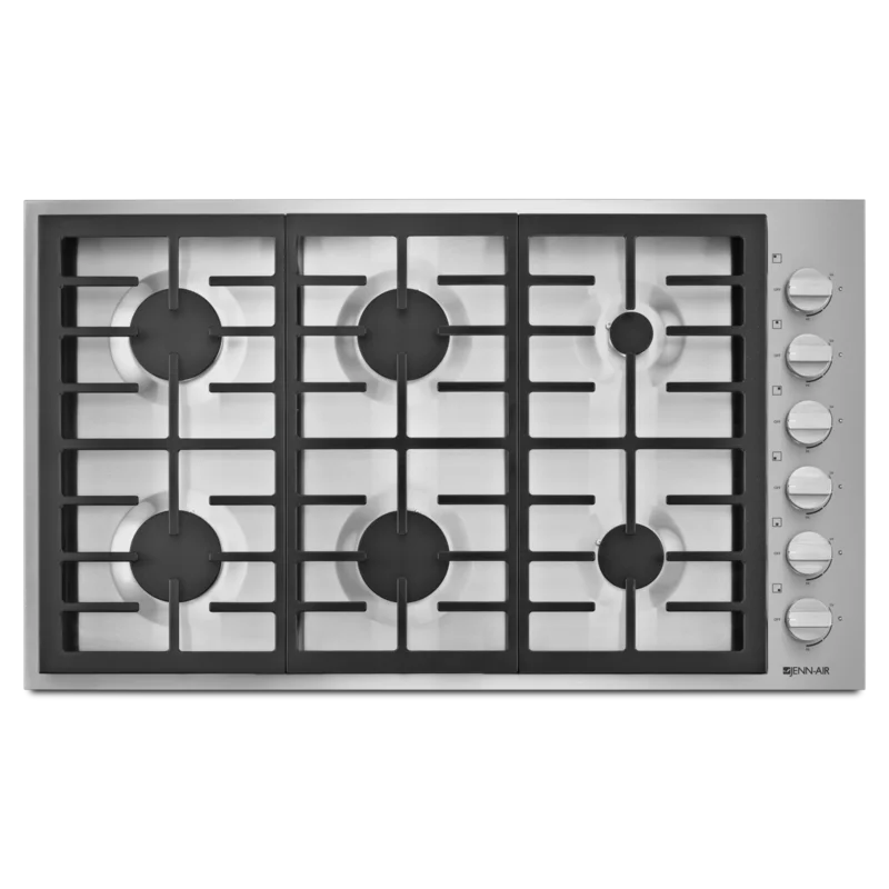 JennAir - 36 inch wide Gas Cooktop in Stainless - JGC7636BP Stainless