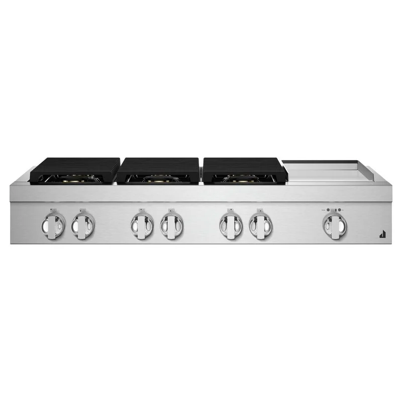 Jennair - 47.9 inch wide Gas Cooktop in Black - JGCP548HM Black