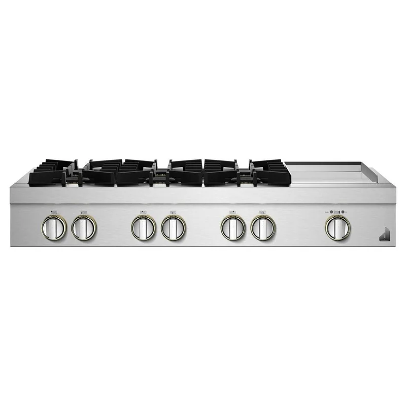 Jennair - 47.9 inch wide Gas Cooktop in Stainless - JGCP548HL Stainless