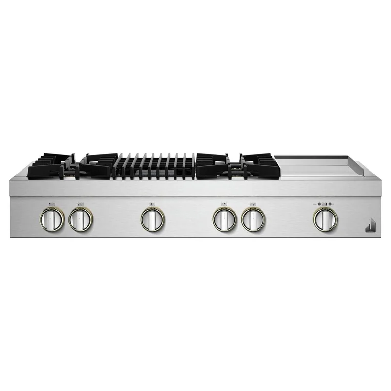 Jennair - 47.9 inch wide Gas Cooktop in Stainless - JGCP748HL Stainless