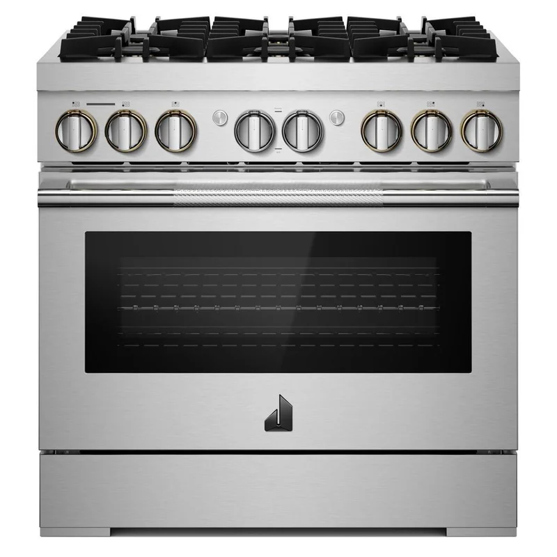 Jennair - 5.1 cu. ft Dual Fuel Range in Stainless - JDRP436HL Stainless