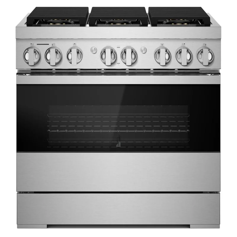 Jennair - 5.1 cu. ft Dual Fuel Range in Stainless - JDRP436HM STAINLESS STEEL