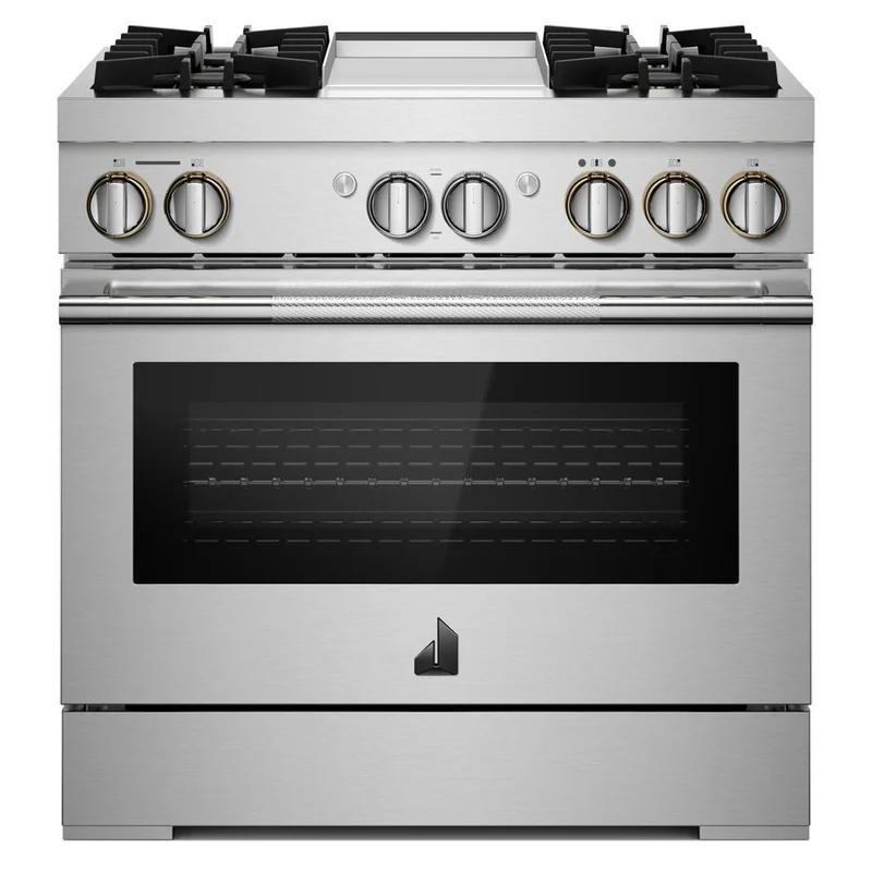 Jennair - 5.1 cu. ft Dual Fuel Range in Stainless - JDRP536HL Stainless