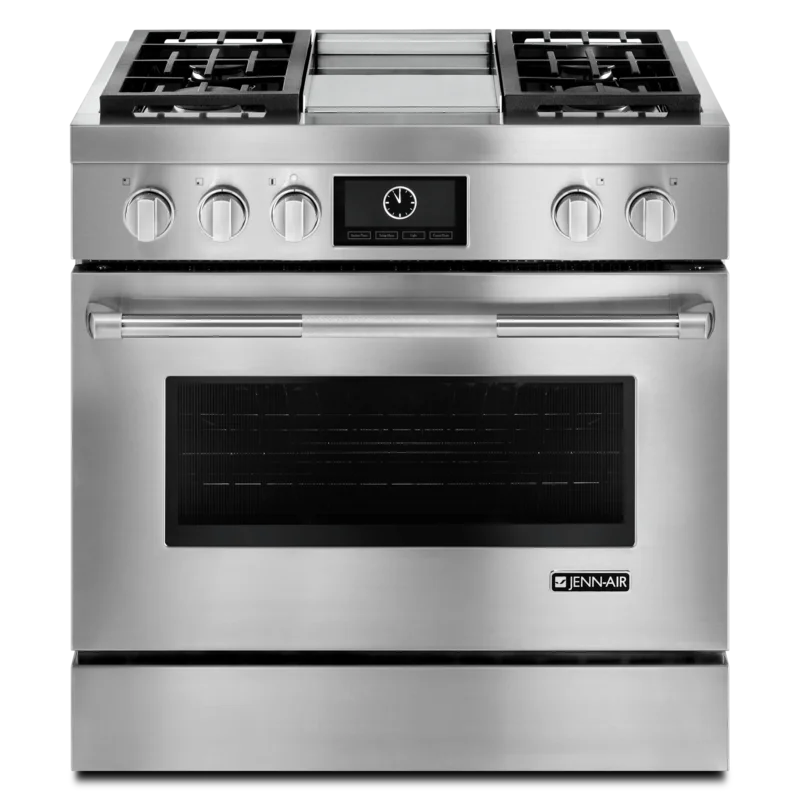 JennAir - 5.1 cu. ft Dual Fuel Range in Stainless - JDRP536WP Stainless