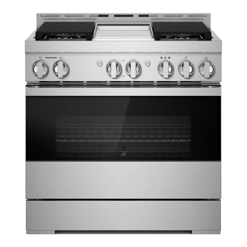 JennAir - 5.1 cu. ft Dual Fuel Range in Stainless - JDSP536HM Stainless