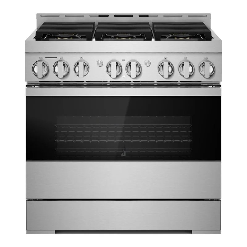 JennAir - 5.1 cu. ft Gas Range in Black (Premium Floor Model) - JGRP436HM Black (Premium Floor Model)
