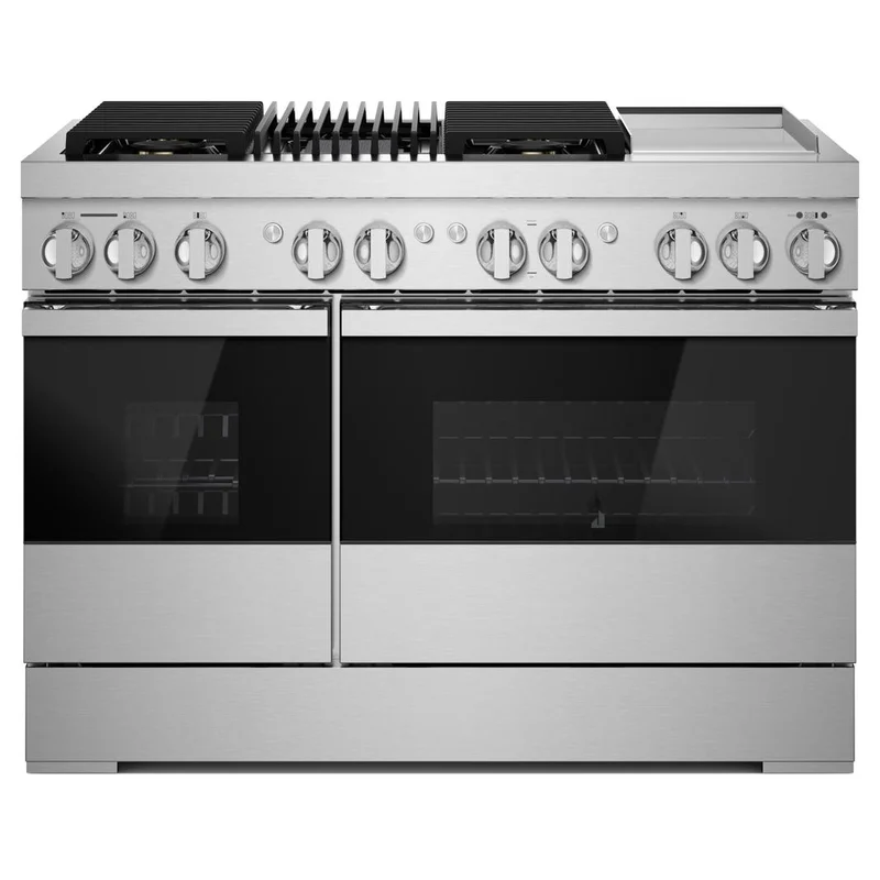 Jennair - 6.3 cu. ft Dual Fuel Range in Black - JDRP748HM Black
