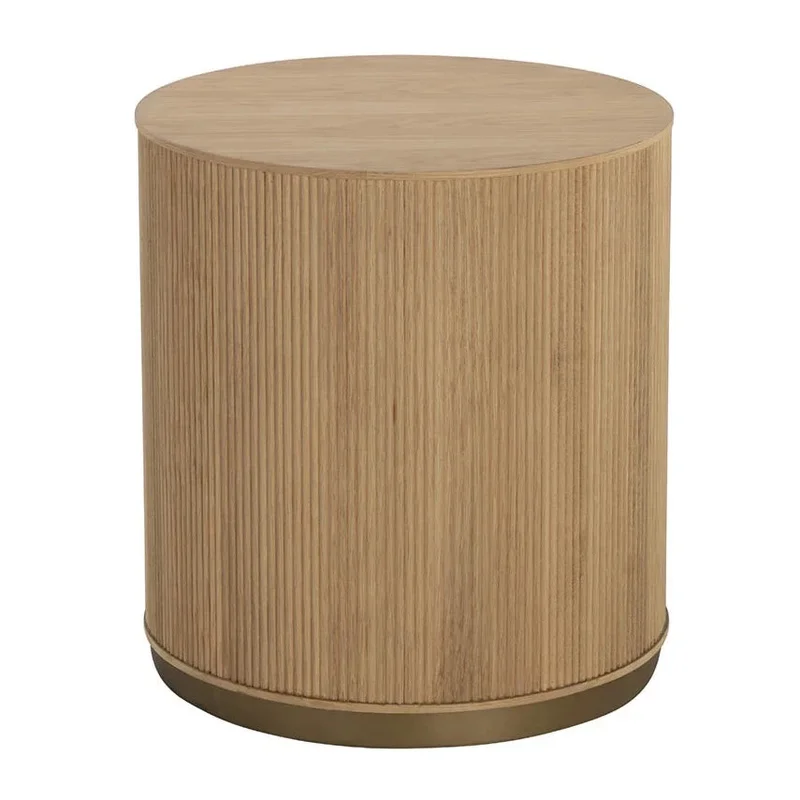 Kalla Side Table, Rustic Oak, 22"W