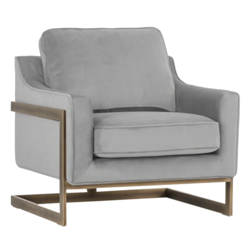 Kalmin Lounge Chair, Polo Club Stone