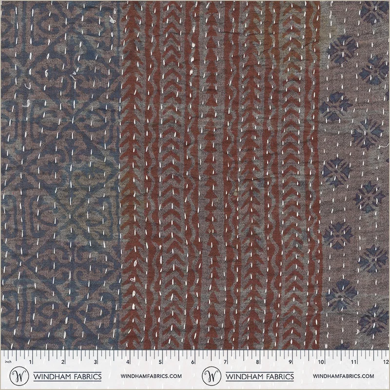 KANTHA: Stripe-Grey/Charcoal (1/4 Yard)