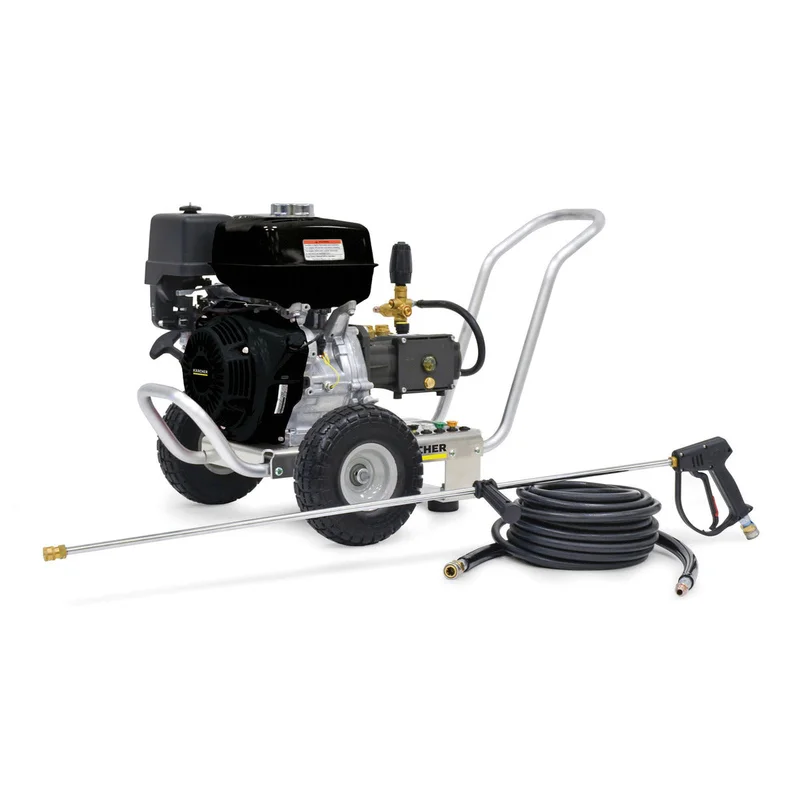 Karcher Pressure Washer, Teton Series, Gasoline, Cold Water, Belt of Direct Drive, 7 Year Pump Warranty