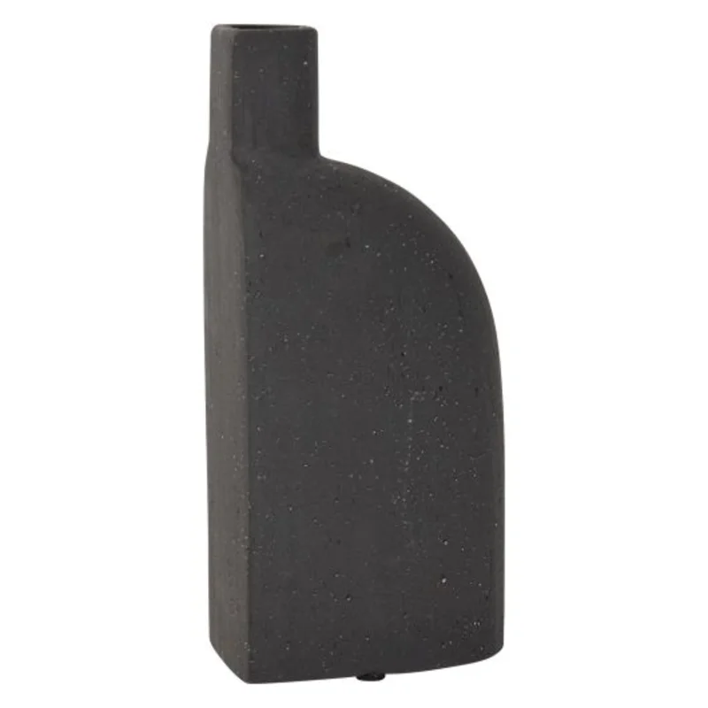 Karis Black Half Vase 4"