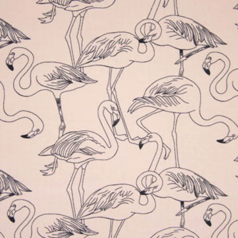 Katia: Jersey/Knit- Coral Flamingos (1/4 Yard)