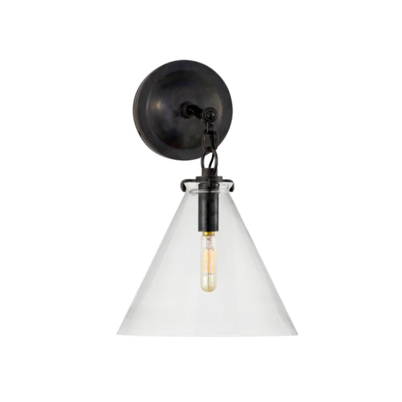 Katie Conical Sconce - Dark Bronze, Small, 9.4"W