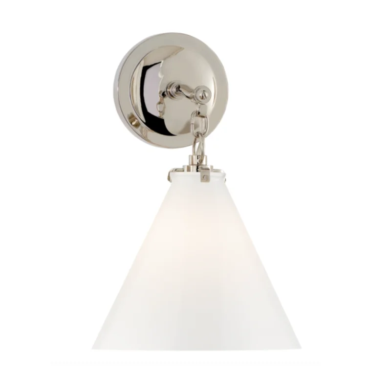 Katie Conical Sconce - Polished Nickel, Small