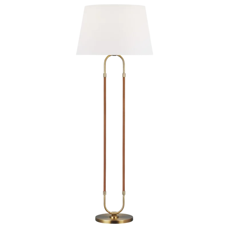 Katie Floor Lamp, Time Worn Brass