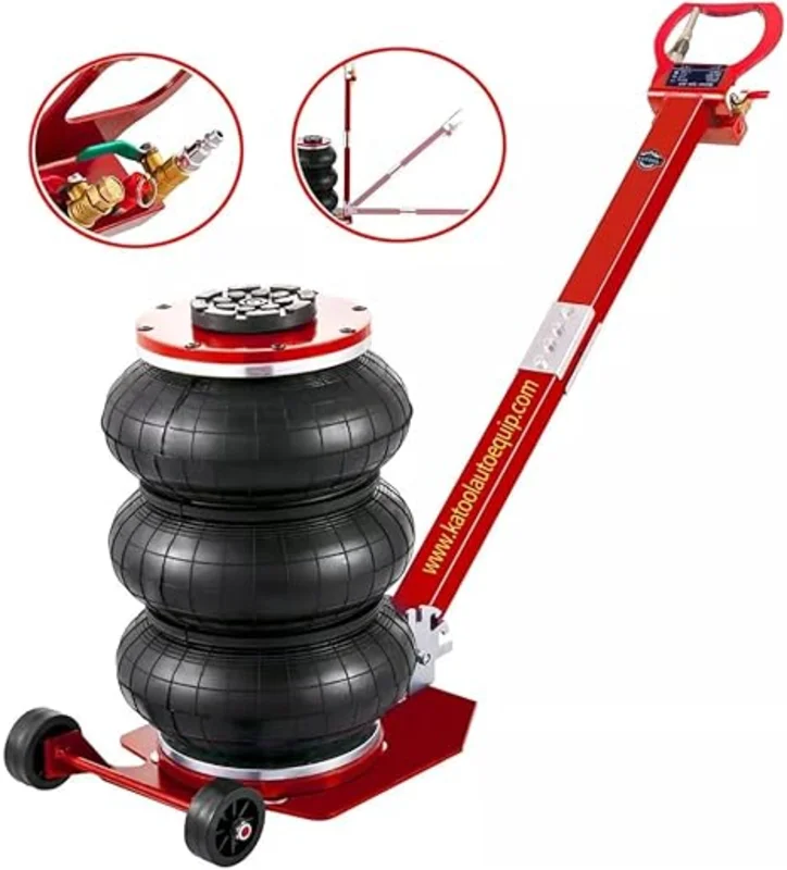 KATOOL Bag Air Jack 3 Ton Red Pneumatic Jack Car Lift Compressed