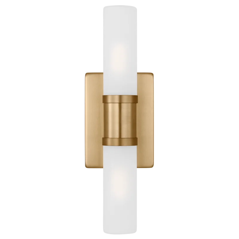 Keaton 16" Bath Sconce, Satin Brass/Etched Glass