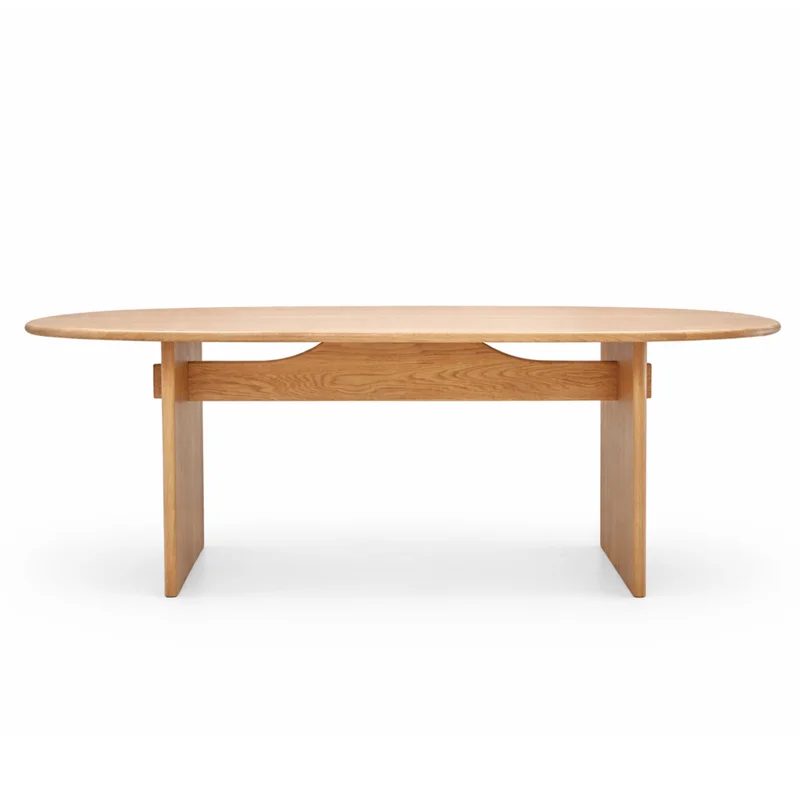 Kelly Dining Table, Light Oak, 78.74"W x 43.31"D