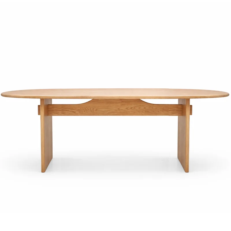 Kelly Dining Table, Light Oak, 94.49" W x 43.31"D