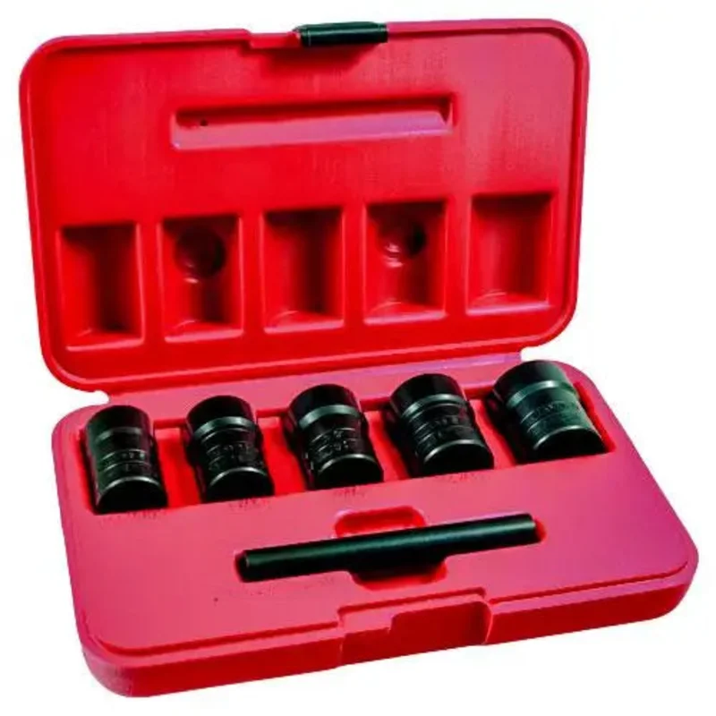 Ken-Tool 1/2" Dr. Twist Socket Set on Rail (5 pcs) - 30118