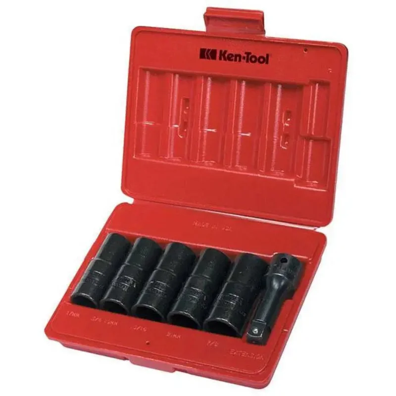 Ken-Tool 30111 Double-Duty Flip Socket Set (6Pcs)