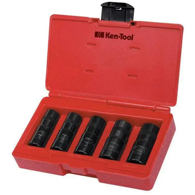 Ken-Tool 30114 Oil Drain Plug Removal Flip Socket Set (5Pcs)