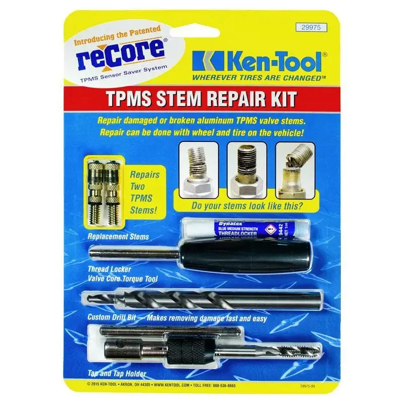 Ken-Tool DIY reCore TPMS Valve Stem Repair Kit (2 Repair)