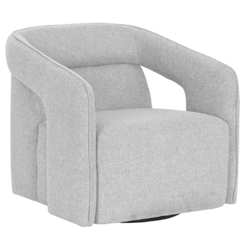 Kendrick Swivel Lounge Chair, Belfast Heather Grey