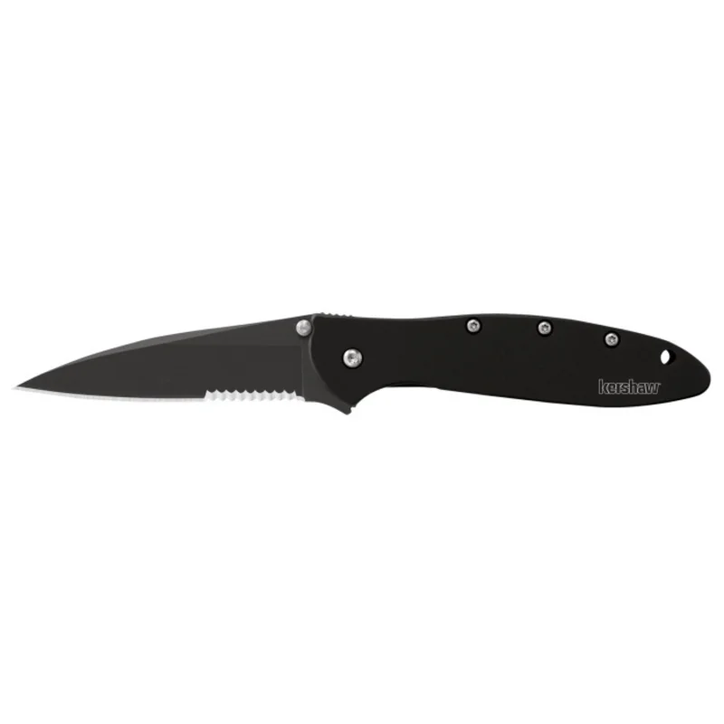 Kershaw Leek - Black Partially Serrated