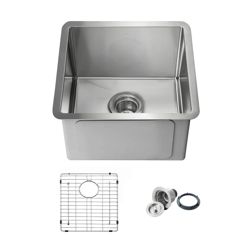 KIBI 16 Undermount Single Bowl Stainless Steel Kitchen Sink  K1-S16