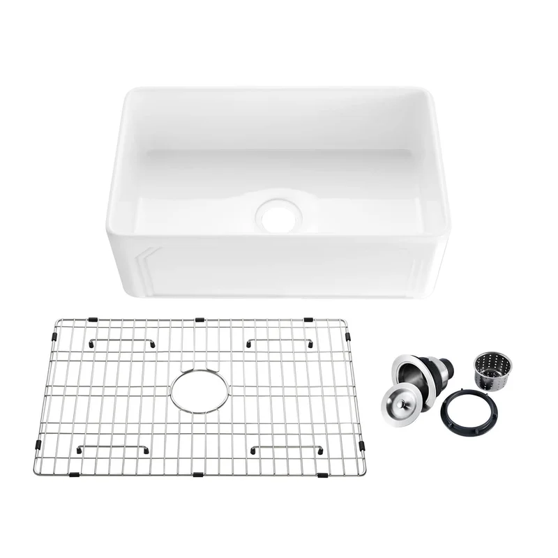 KIBI 30 Fireclay Farmhouse Kitchen Sink Arch Series K2-SF30AR