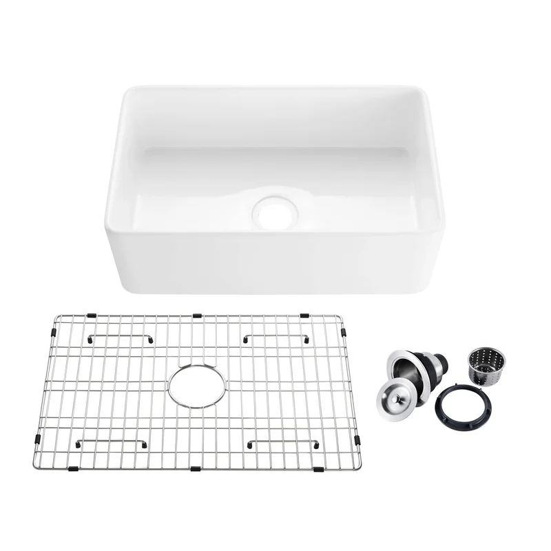 KIBI 30 Fireclay Farmhouse Kitchen Sink Pure Series K2-SF30