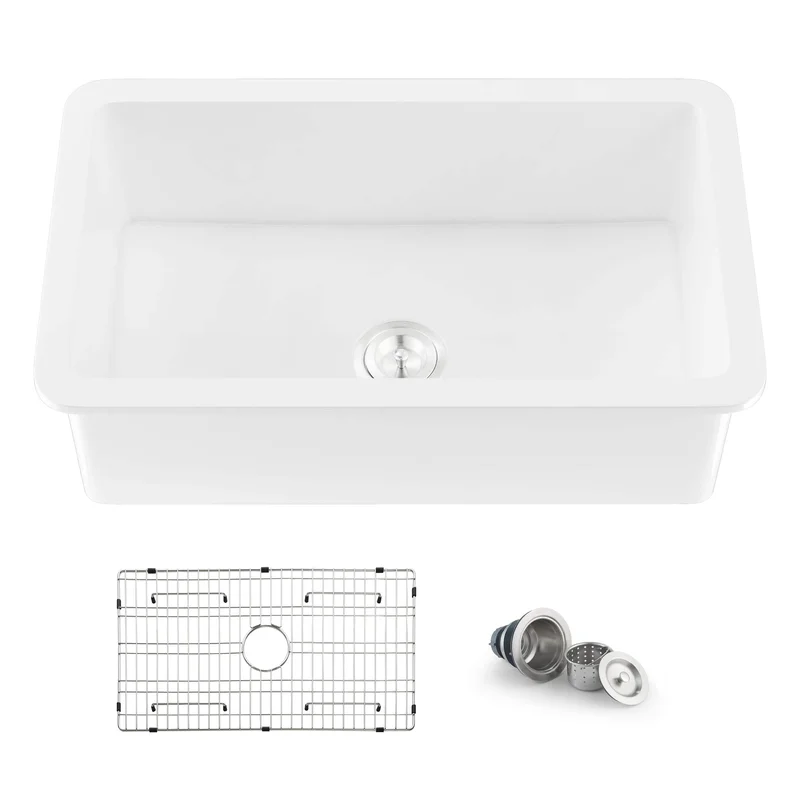 KIBI 32 Fireclay Undermounted Kitchen Sink Landis Series K2-S32